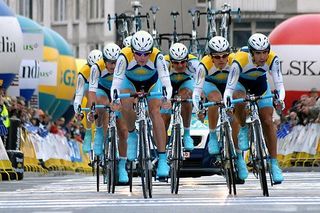 Chris Horner leads Astana.