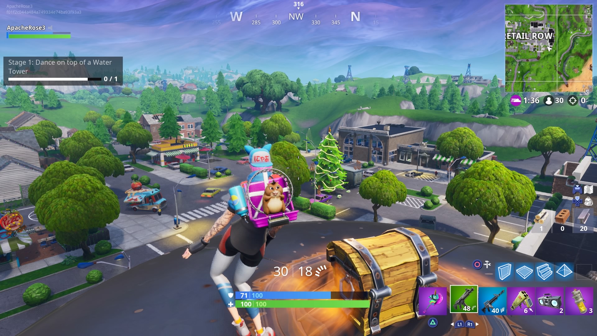 where to dance on top of a water tower ranger tower and air traffic control tower in fortnite season 7 week 5 challenges gamesradar - fortnite ranger tower location map