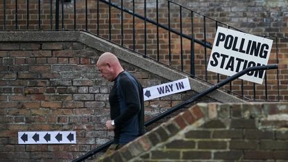 UK voter polling station