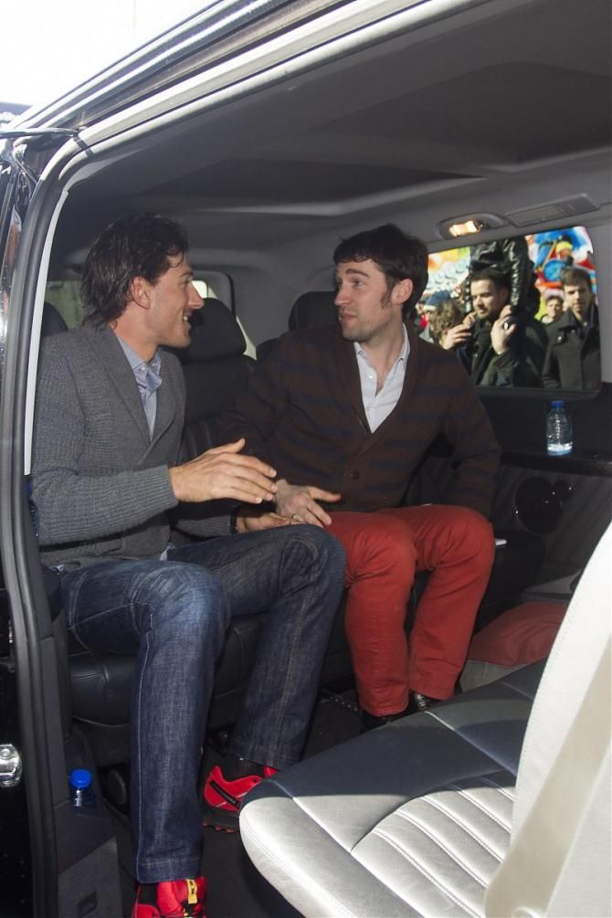 Fabian Cancellara was also featured on Belgian television show Caf&eacute; Corsari.