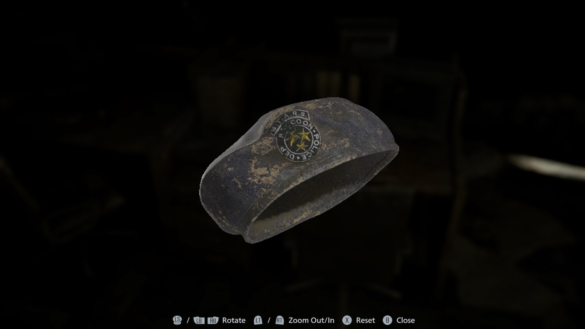 a STARS police cap belonging to Jill valentine in Resident Evil Requiem