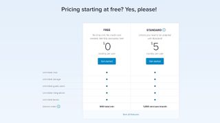 Plans and pricing