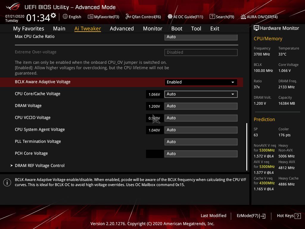 Asus ROG Strix Z490-E BIOS