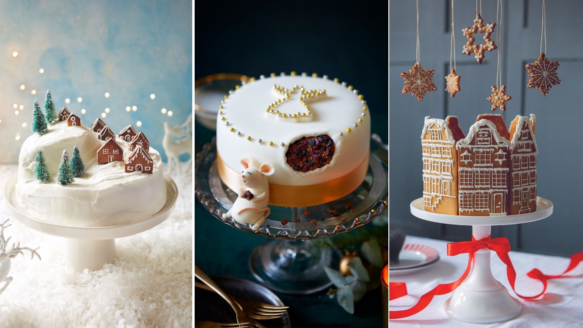 Christmas cake decorating ideas to spruce up your puds | Woman \u0026 Home, image size:1920x1080