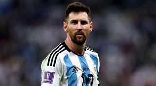 Lionel Messi in action for Argentina against Mexico at the 2022 World Cup in Qatar.
