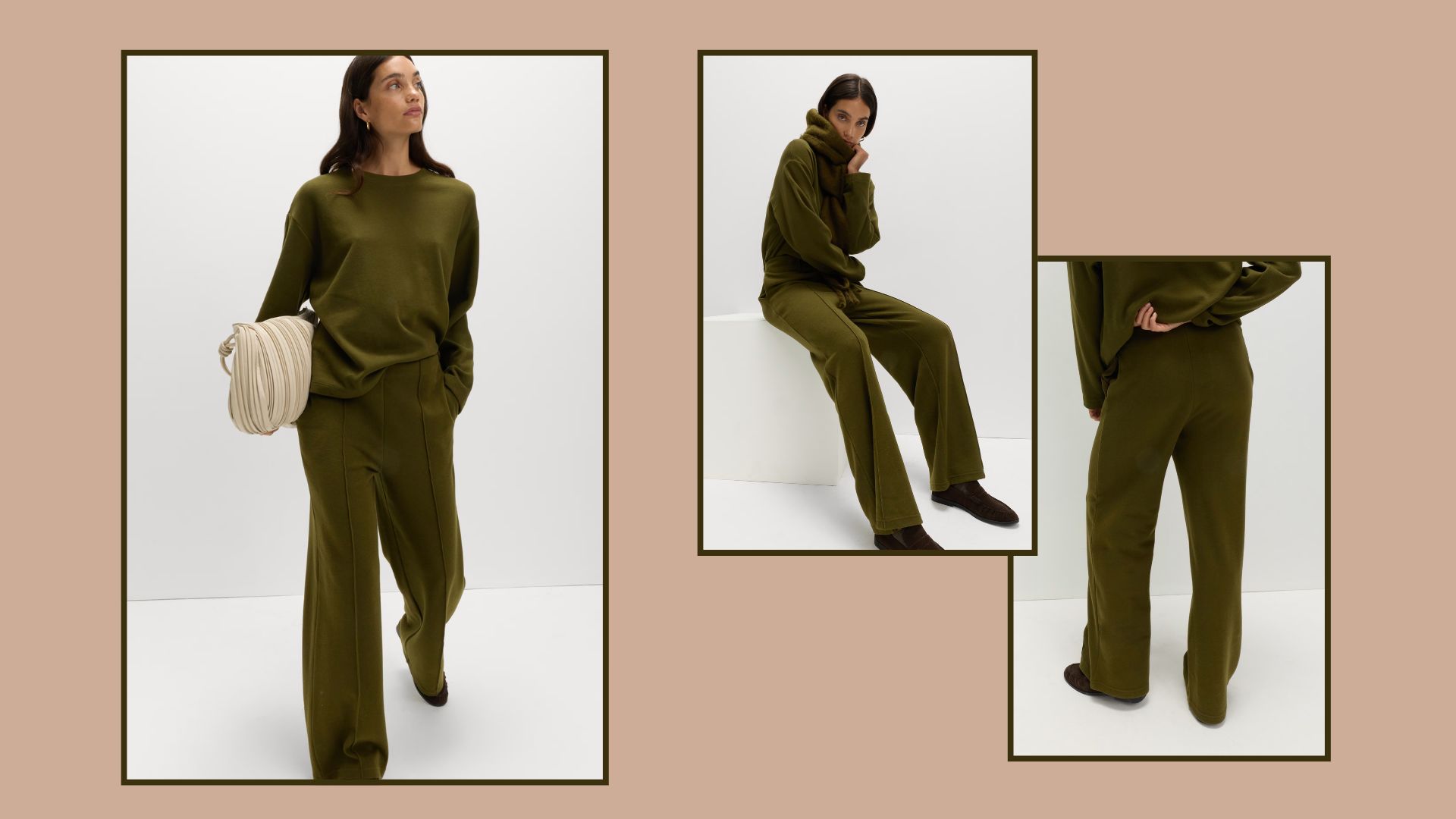 a model wearing the M&amp;S loungewear set