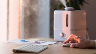 Sick building syndrome: Image shows humidifier with keyboard
