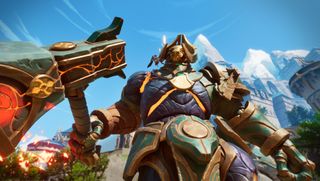 Promotional screenshot of Brynn fighting a giant in Eternal Strands