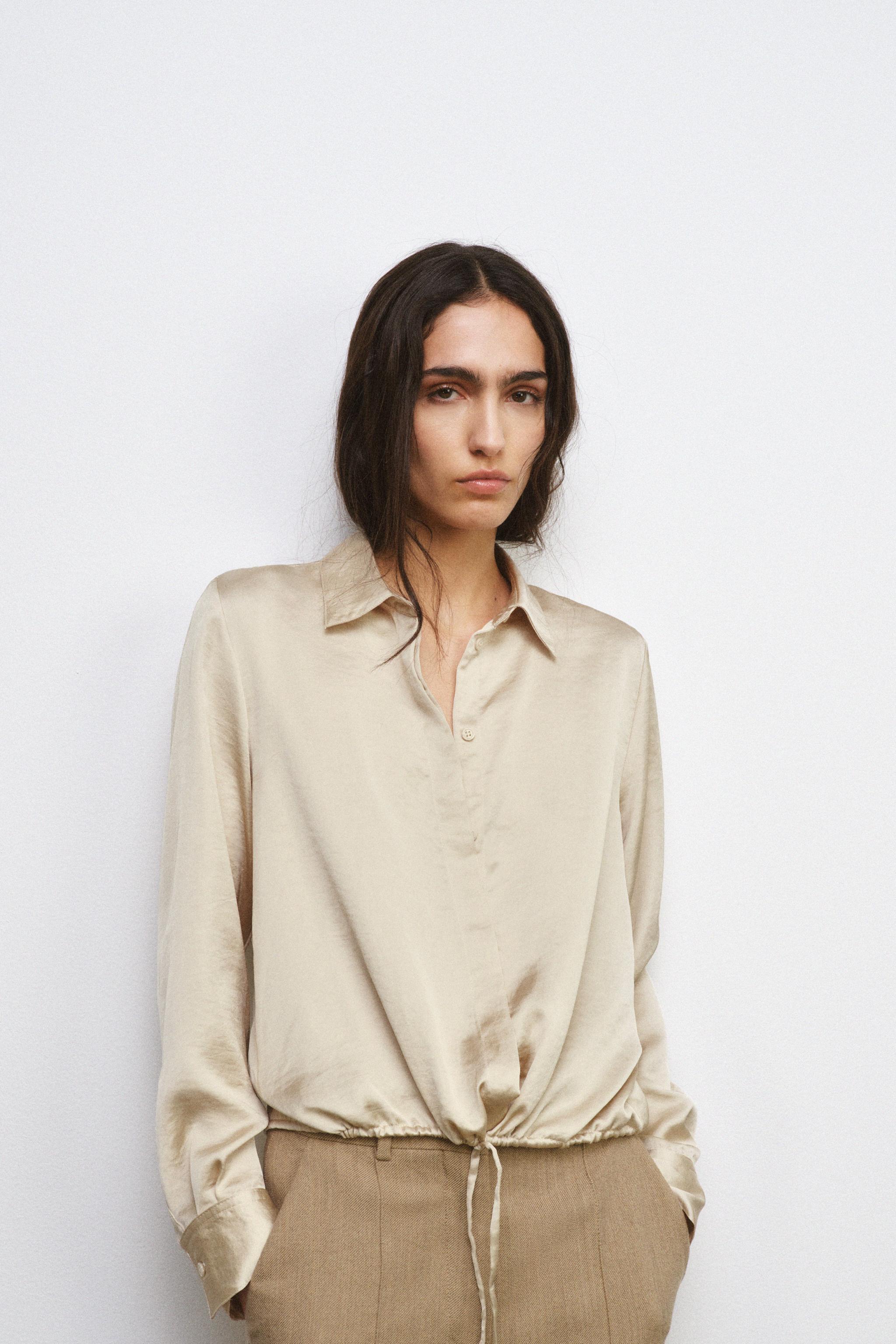 Zw Woman Satin Effect Shirt