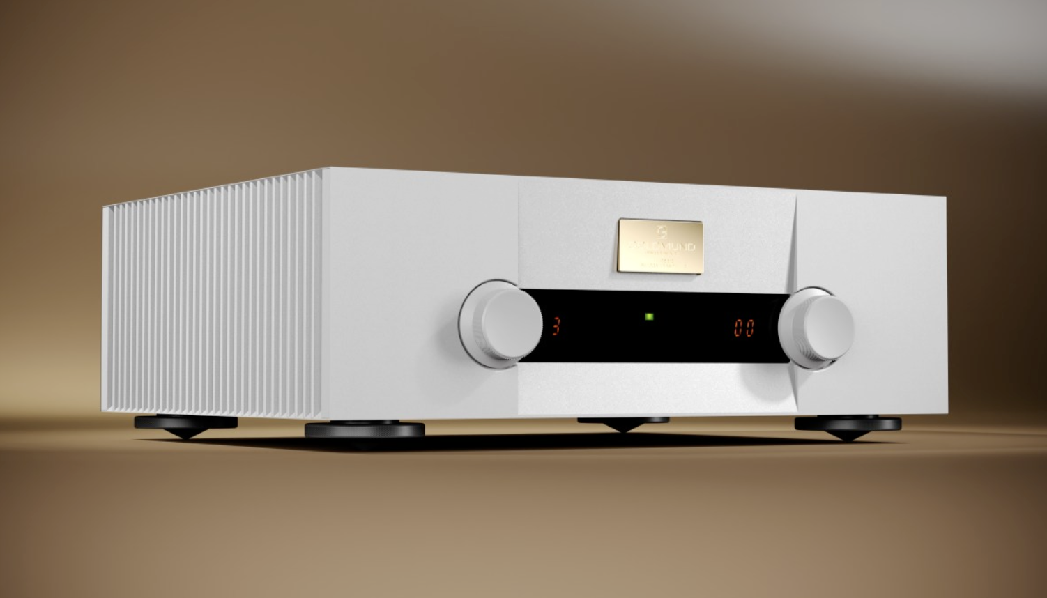 Goldmund Telos 670 integrated amplifier in silver 
