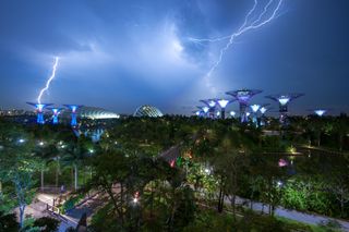 A wild storm in Singapore