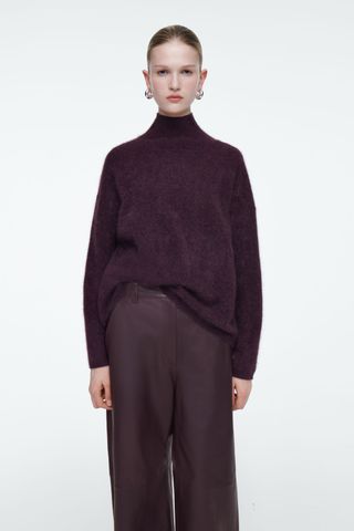 Brushed-Cashmere Turtleneck Jumper