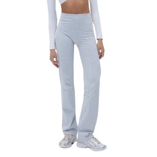 adanola bestsellers - grey flared cotton yoga pants