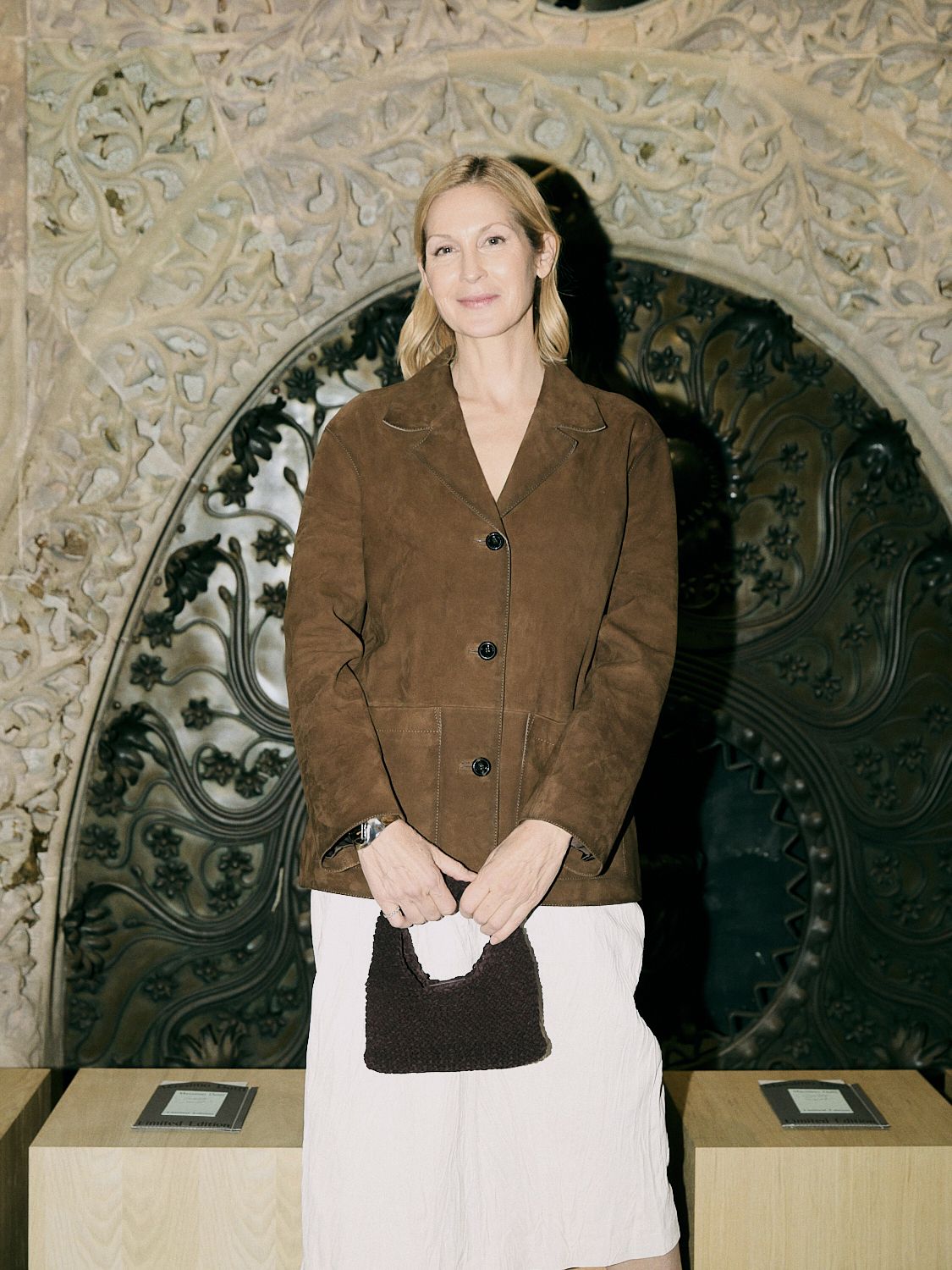 Guest at the Massimo Dutti runway show.