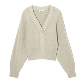 cos neutral cropped cardigan for brunch