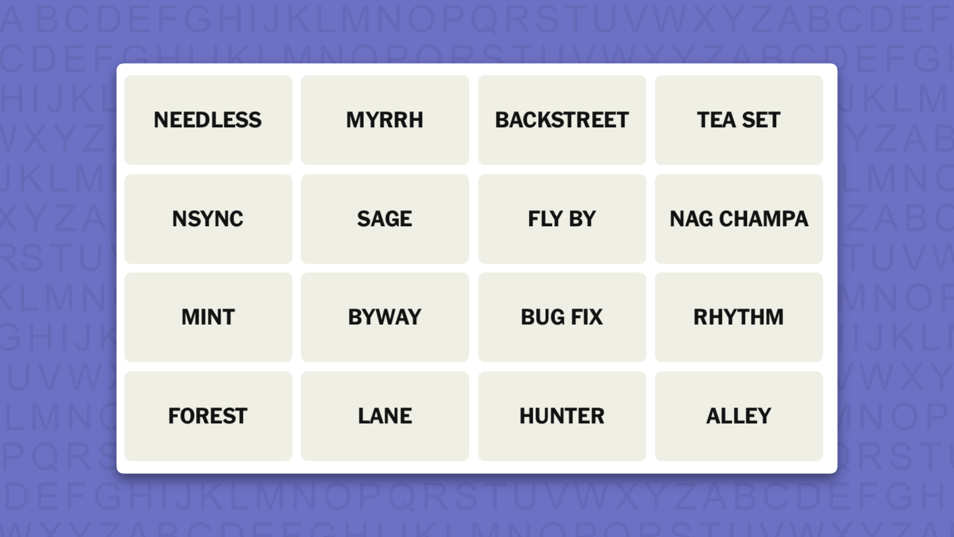 NYT Connections hints for game 1149 on a purple background