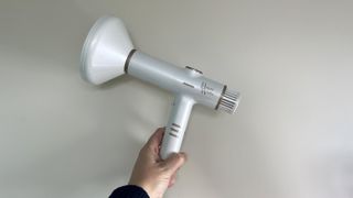 Beauty Works Aeris hair dryer with diffuser attached