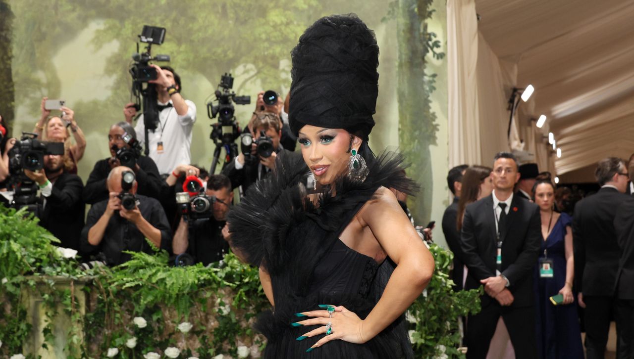 Cardi B Arriving at the 2024 met gala