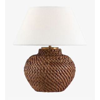mcgee and co rattan table lamp