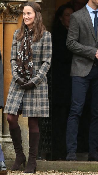 Pippa Middleton and James Matthews attend Church on Christmas Day on December 25, 2016 in St Marks' Church