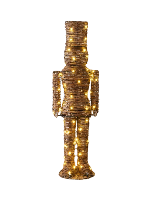 Pre-Lit Woven Nutcracker
