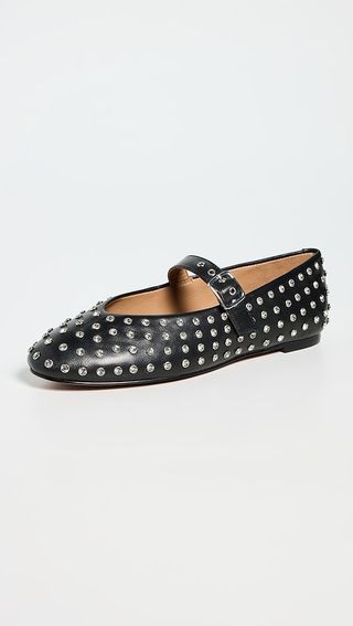 Madewell Hera Grommet Crystal Mary Jane Flats