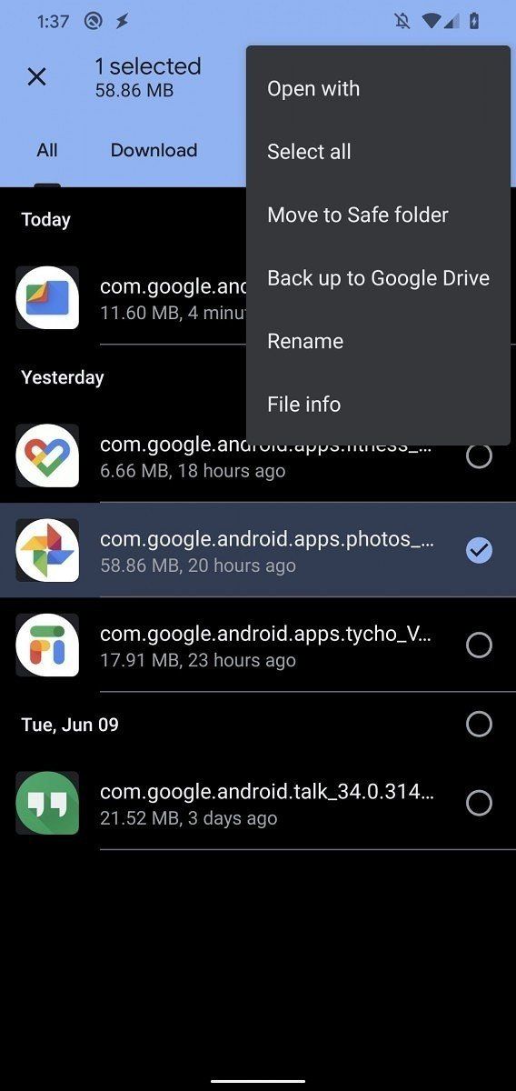 Files By Google Safe Folder
