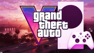 Xbox Series S photoshopped poorly onto the GTa6 logo