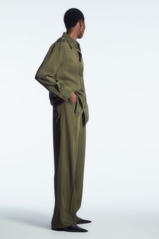 Fluid Straight-Leg Trousers