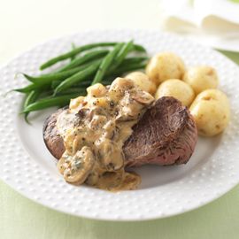 Dinner Party Mains: Steak with Stilton, mushrooms and Masala sauce