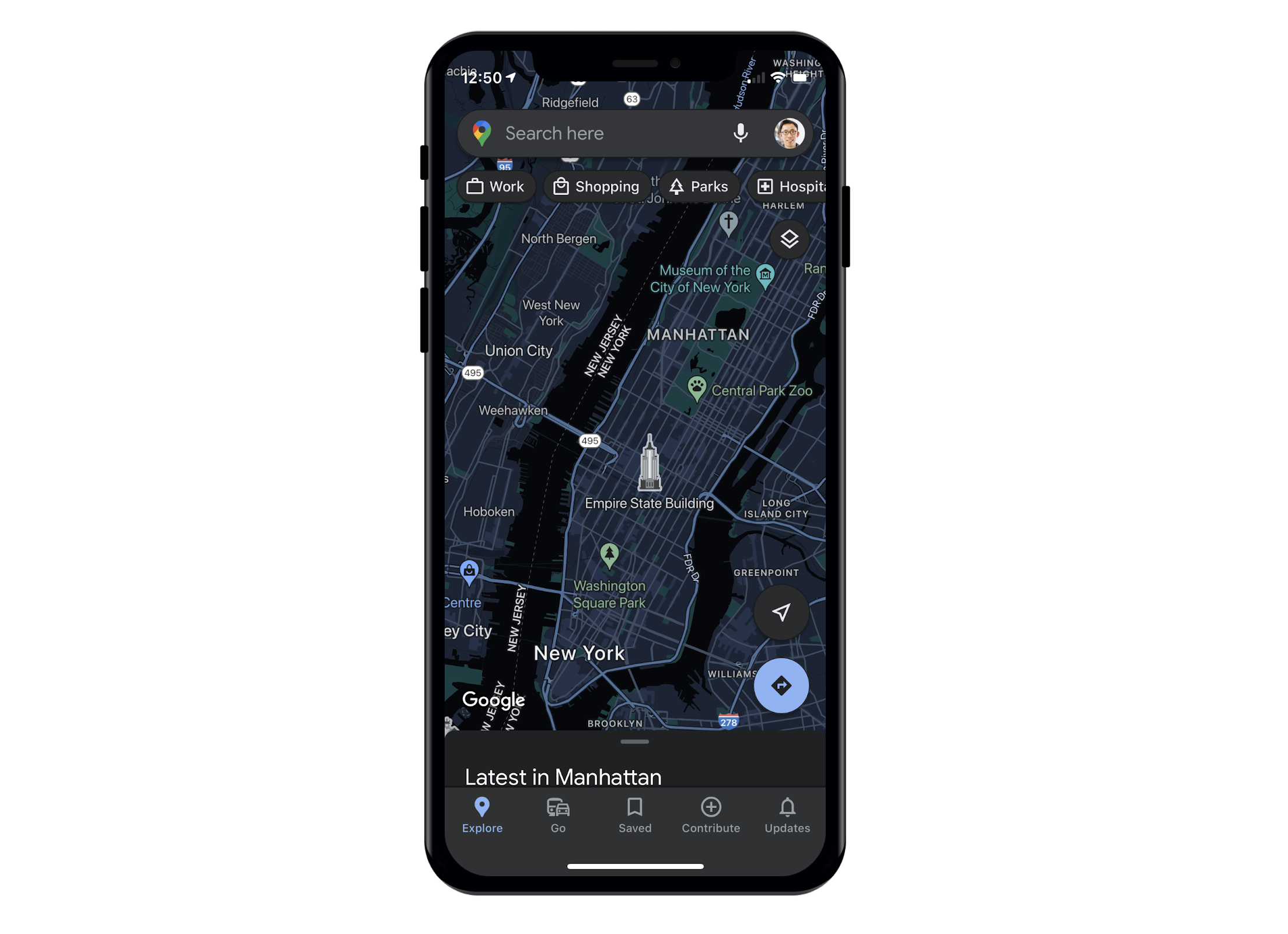 google maps dark mode