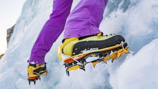 what is ice climbing: crampons