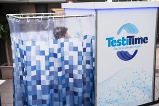 The testicular testing booth in Neighbours