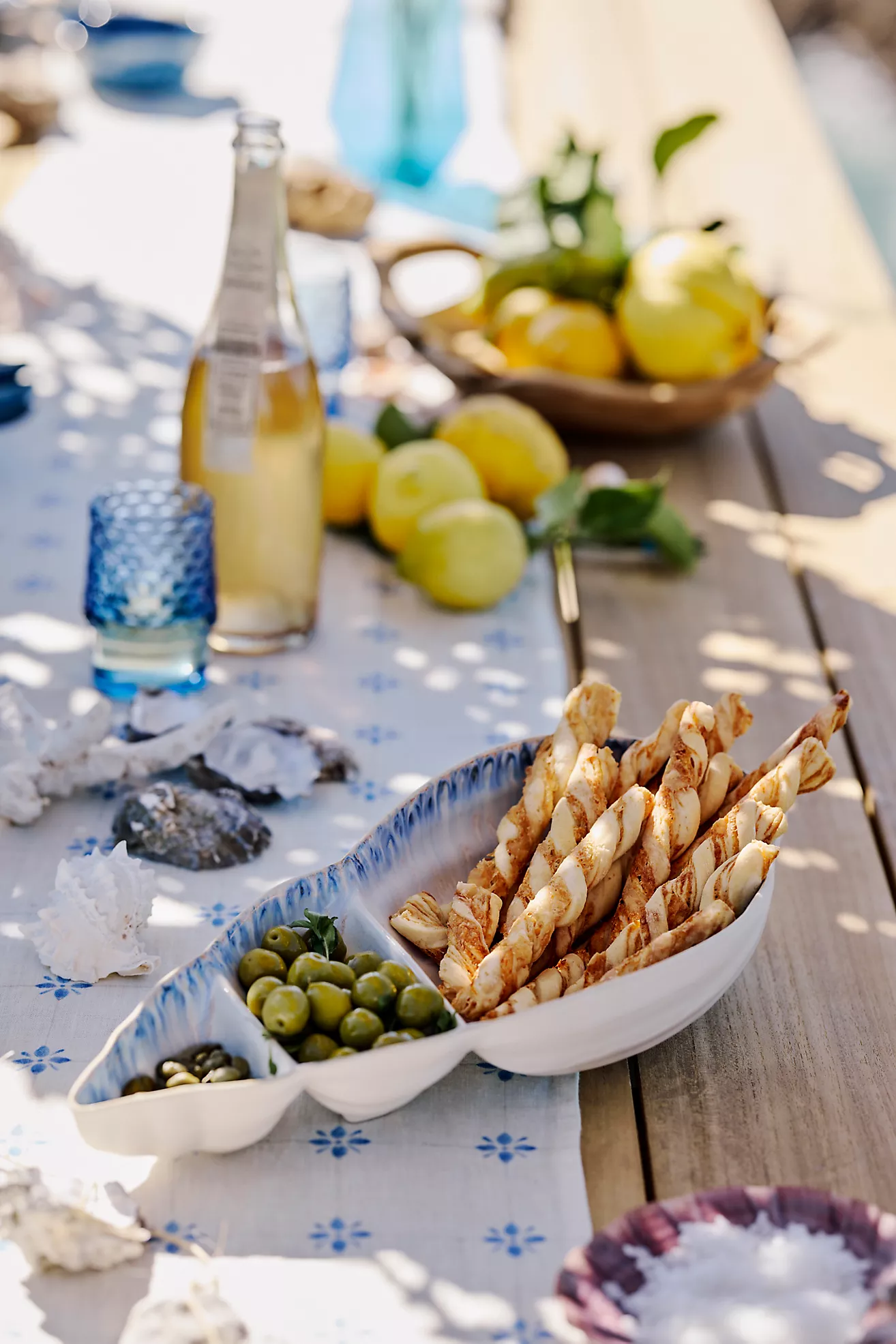 Spiral Shell Stoneware Serving Platter