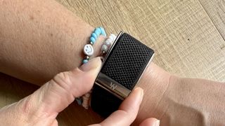 doing an ECG reading on the Whoop MG 