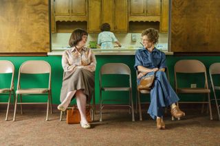 Melanie Lynskey as Betty Gore and Jessica Biel as Candy Montgomery in Candy