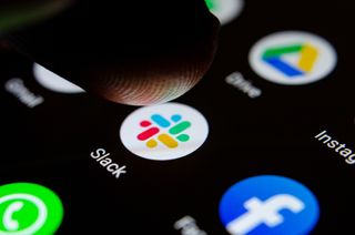 Slack's app on a smartphone