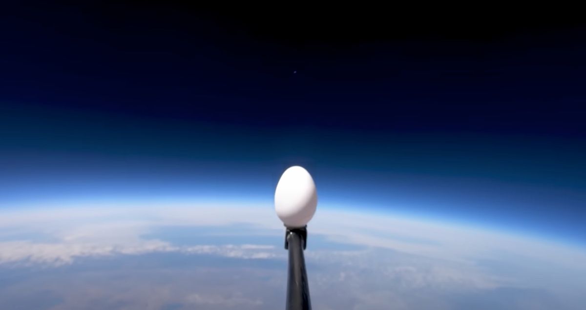 Watch an egg fall from near space — and survive (video)