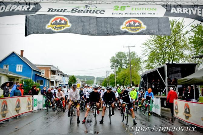 The jerseys get called to the front before the start of stage 2