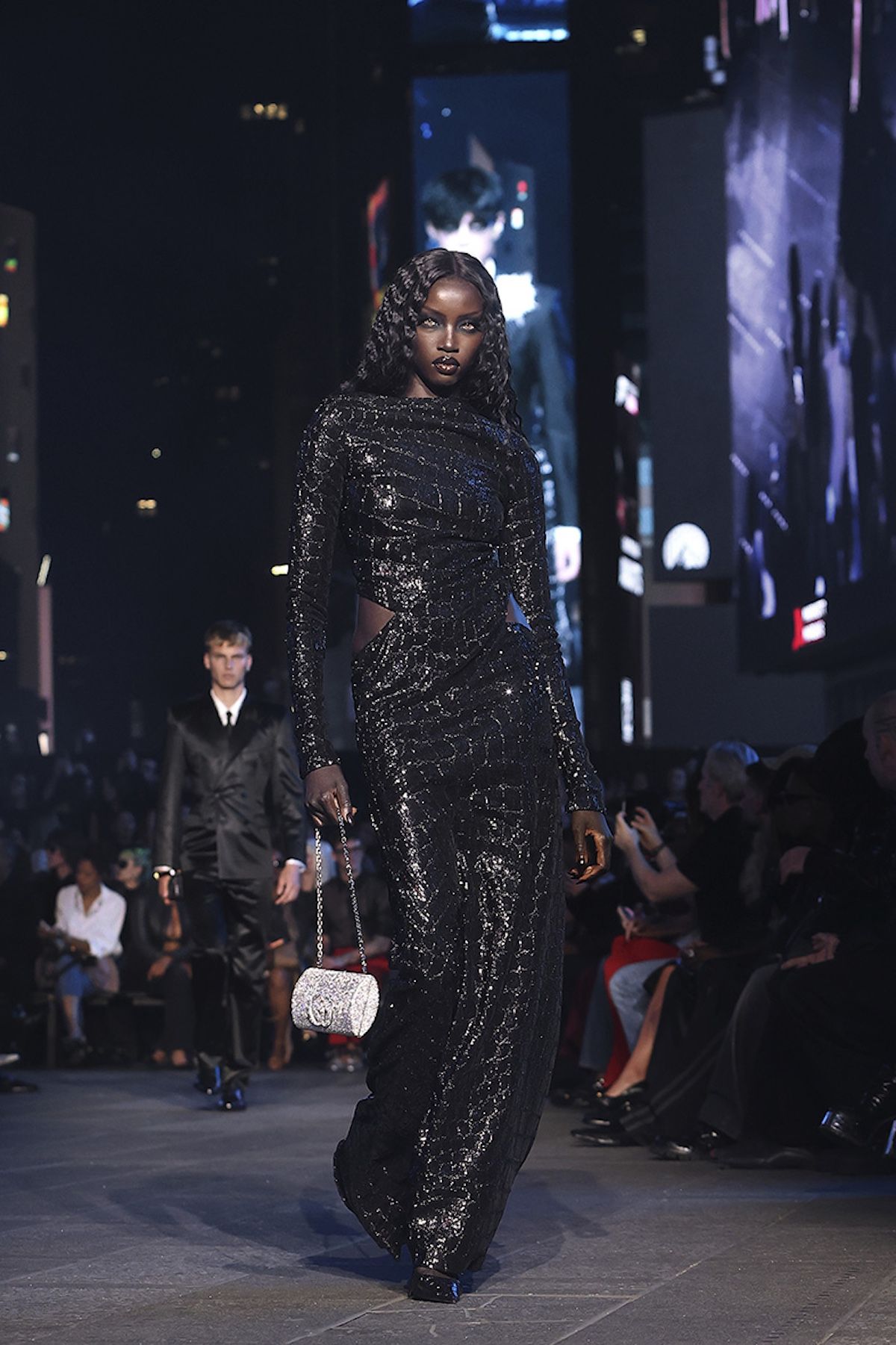 Gucci Cruise 2027 runway show in Times Square New York