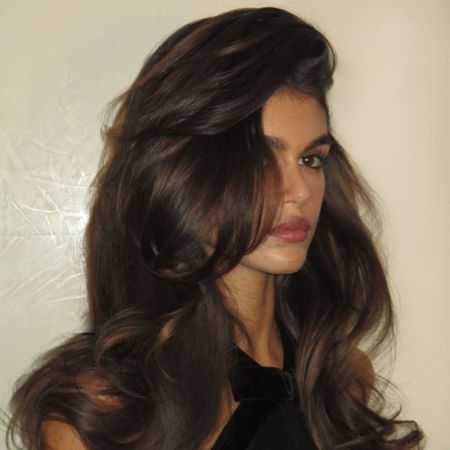 Kaia Gerber with a bouncy blowdry