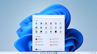 Windows 11 desktop with Start menu open