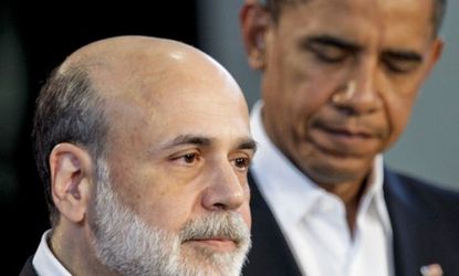 Federal Reserve Chairman Ben Bernanke with Obama