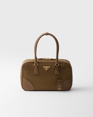 Prada, Prada Re-Edition 1978 Medium Re-Nylon and Saffiano Leather Two-Handle Bag in Cork Beige