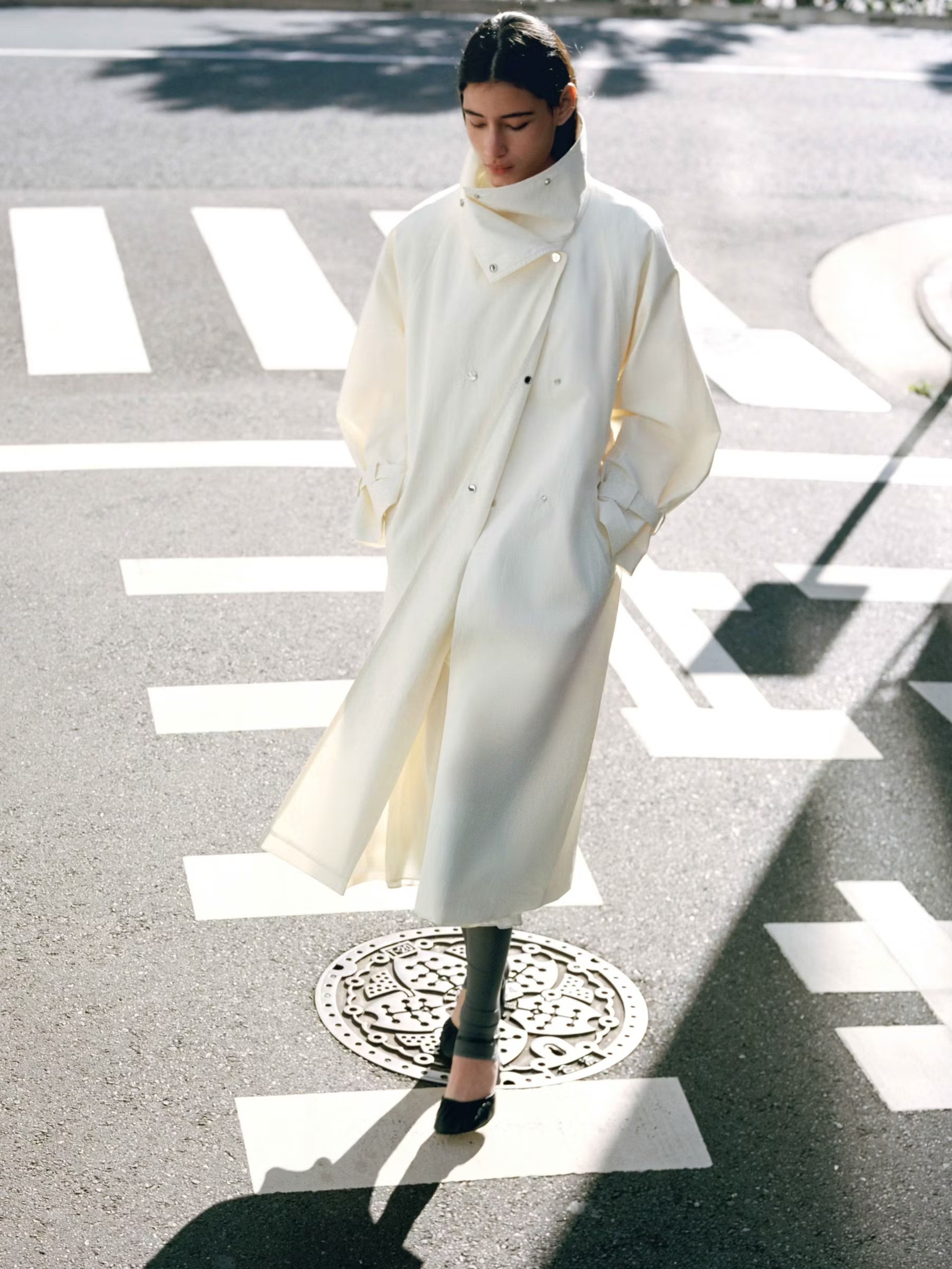 Oversized Funnel Neck Trench With Belt - Women | Mango United Kingdom