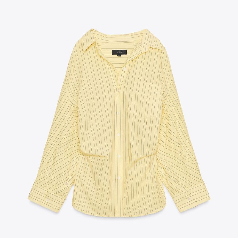 OVERSIZE STRIPED POPLIN SHIRT cut out 