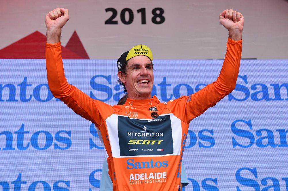 Daryl Impey (Mitchelton-Scott) pulled on the leader's ochre jersey