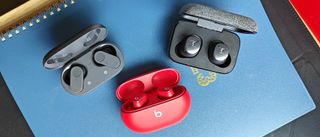Three of the most underrated wireless earbuds: The OnePlus Nord Buds 2, Beats Studio Buds, and Sennheiser Momentum True Wireless 3