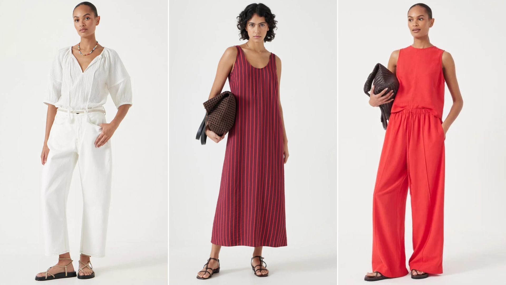 Three models wear Hush clothing