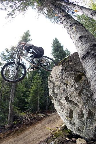 The new cranks' stiffness is most noticeable on hard landings as Andrew Shandro kindly demonstrates here.